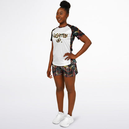 Outspoken Designs 01-01 "Lighten Up" Designer Raglan T-shirt & Shorts Set