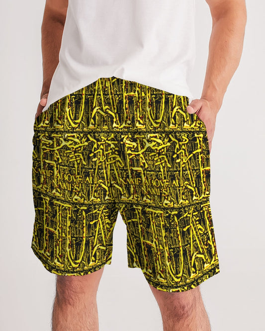 Yahuah-Name Above All Names 01-02 Men's Designer Elastic Drawstring Shorts