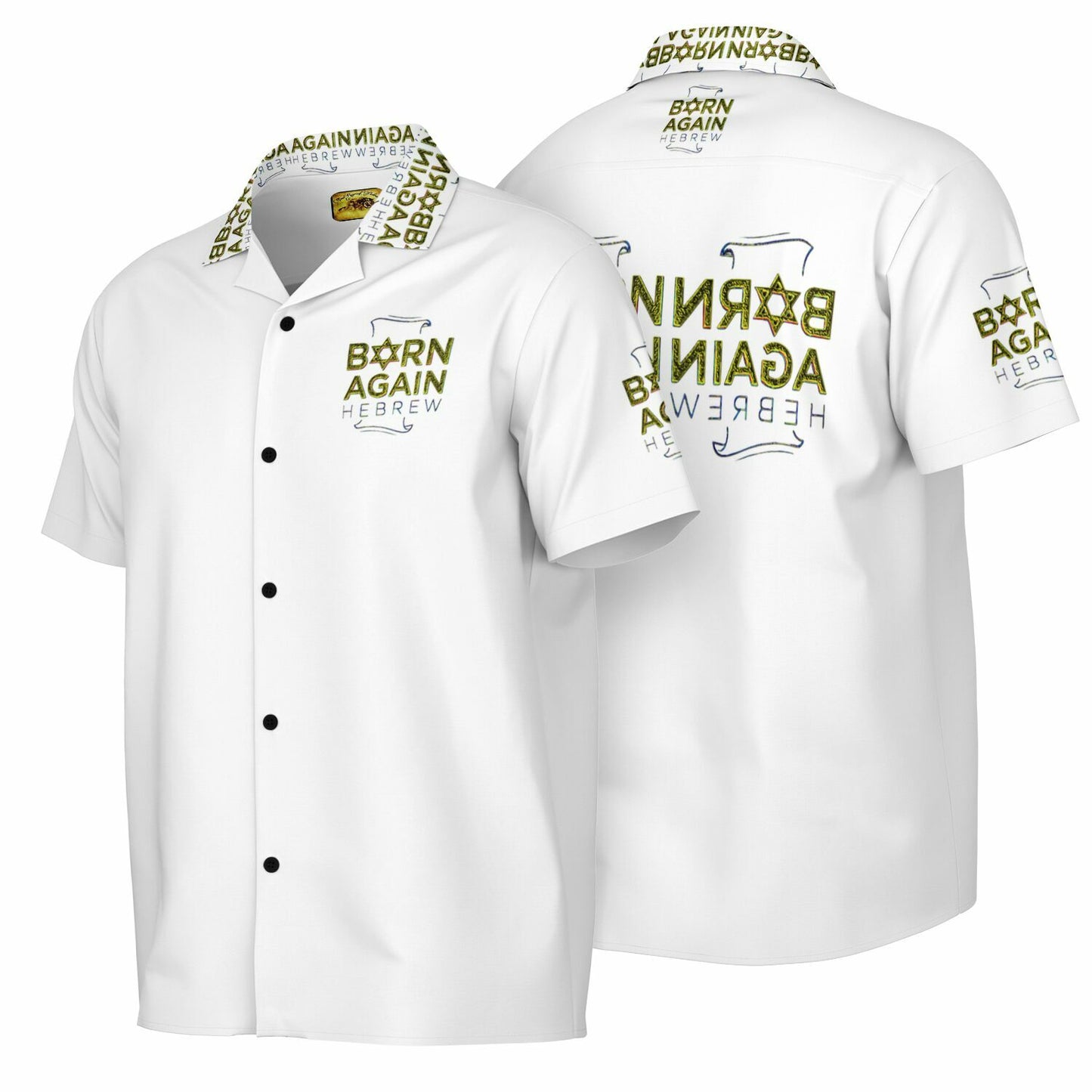 Born Again Hebrew 01-01 Designer Spread Collar Shirt