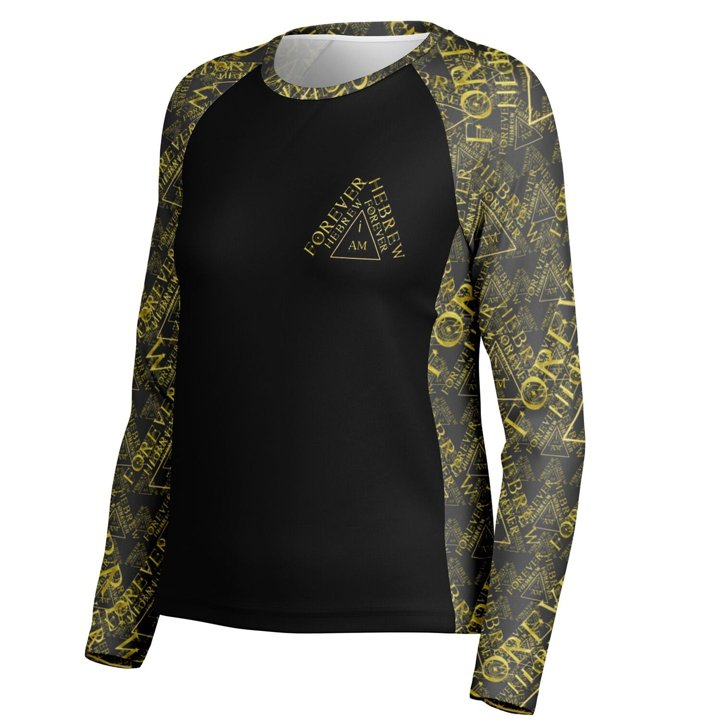 I AM HEBREW 03-01 Ladies Designer Long Sleeve Raglan T-shirt