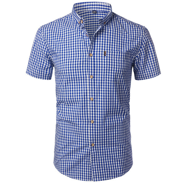 Slim Fit Checkered Dress Shirt (3 colors)