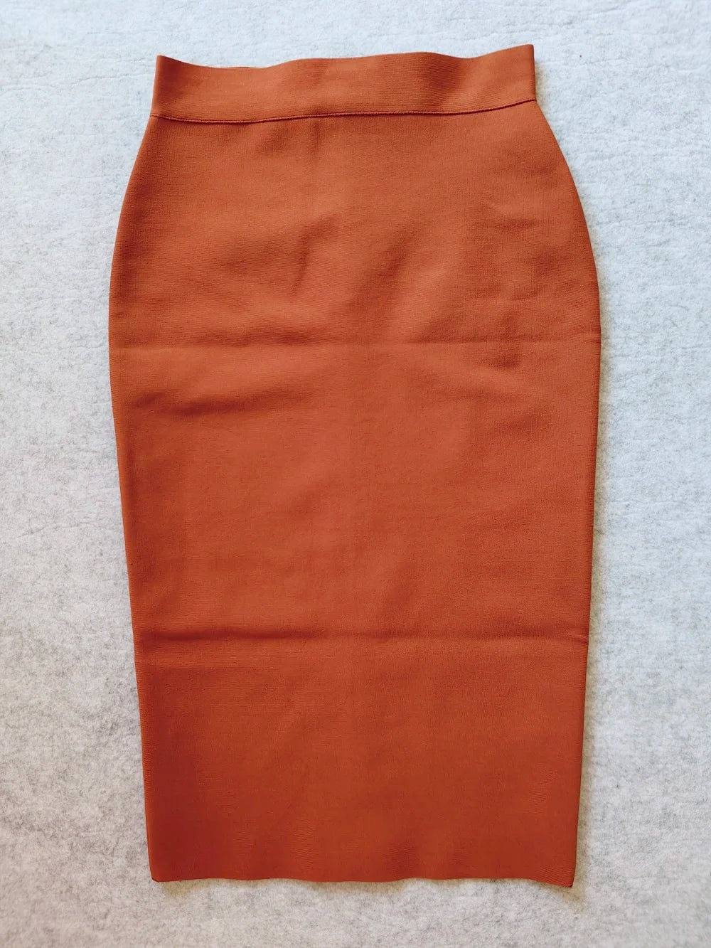 Brown High Waist Split Bandage Bodycon Midi Skirt