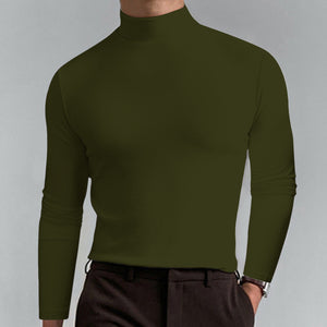 Mock Neck Slim Fit Long Sleeve Sweatshirt for Men (12 colors)