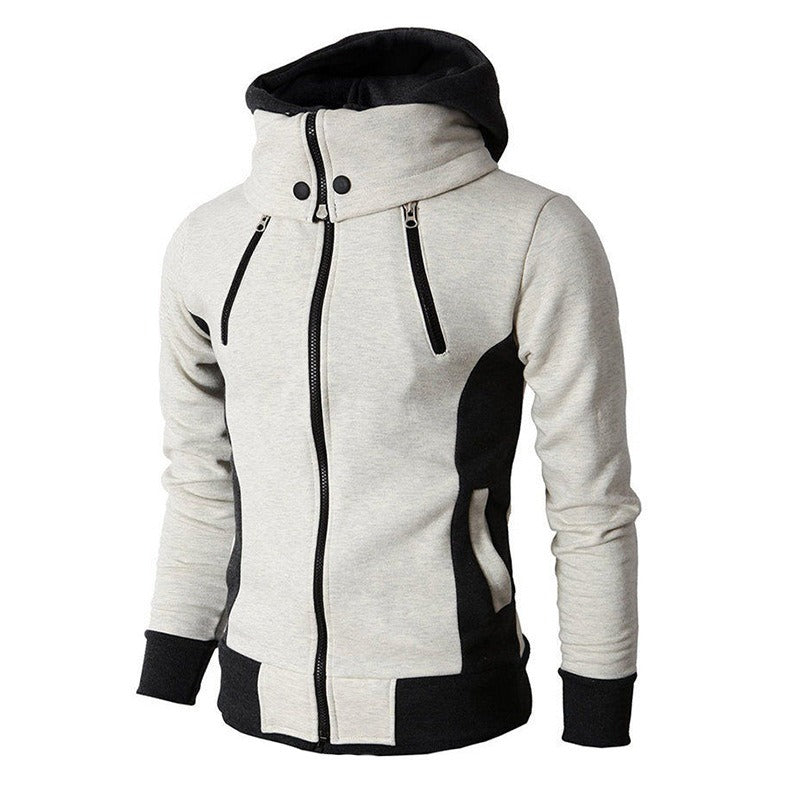 Thickened Full Zip High Neck Male Hoodie (3 colors)