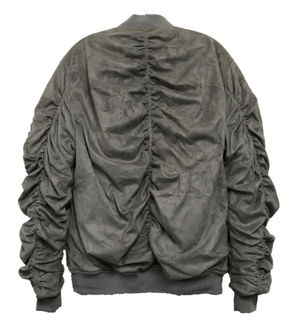 Microsuede Scrunched Bomber Jacket (3 colors)