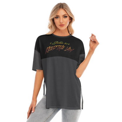 Commandment Keepers 01-01 Designer Drop Shoulder Split Hem Long T-shirt