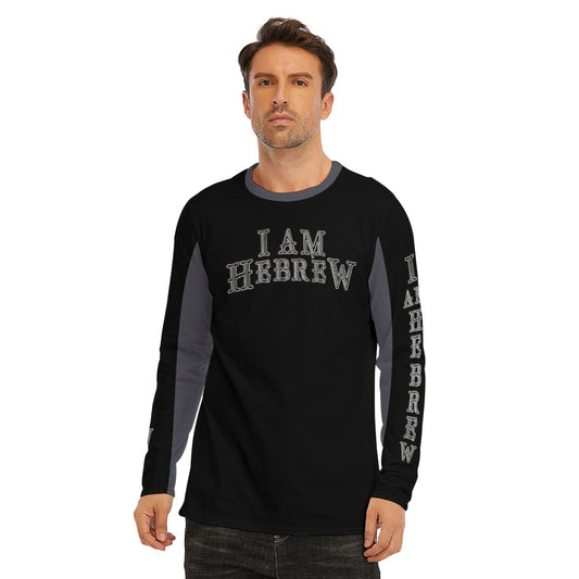 I AM HEBREW 02-02 Men's Designer Long Sleeve Cotton T-shirt