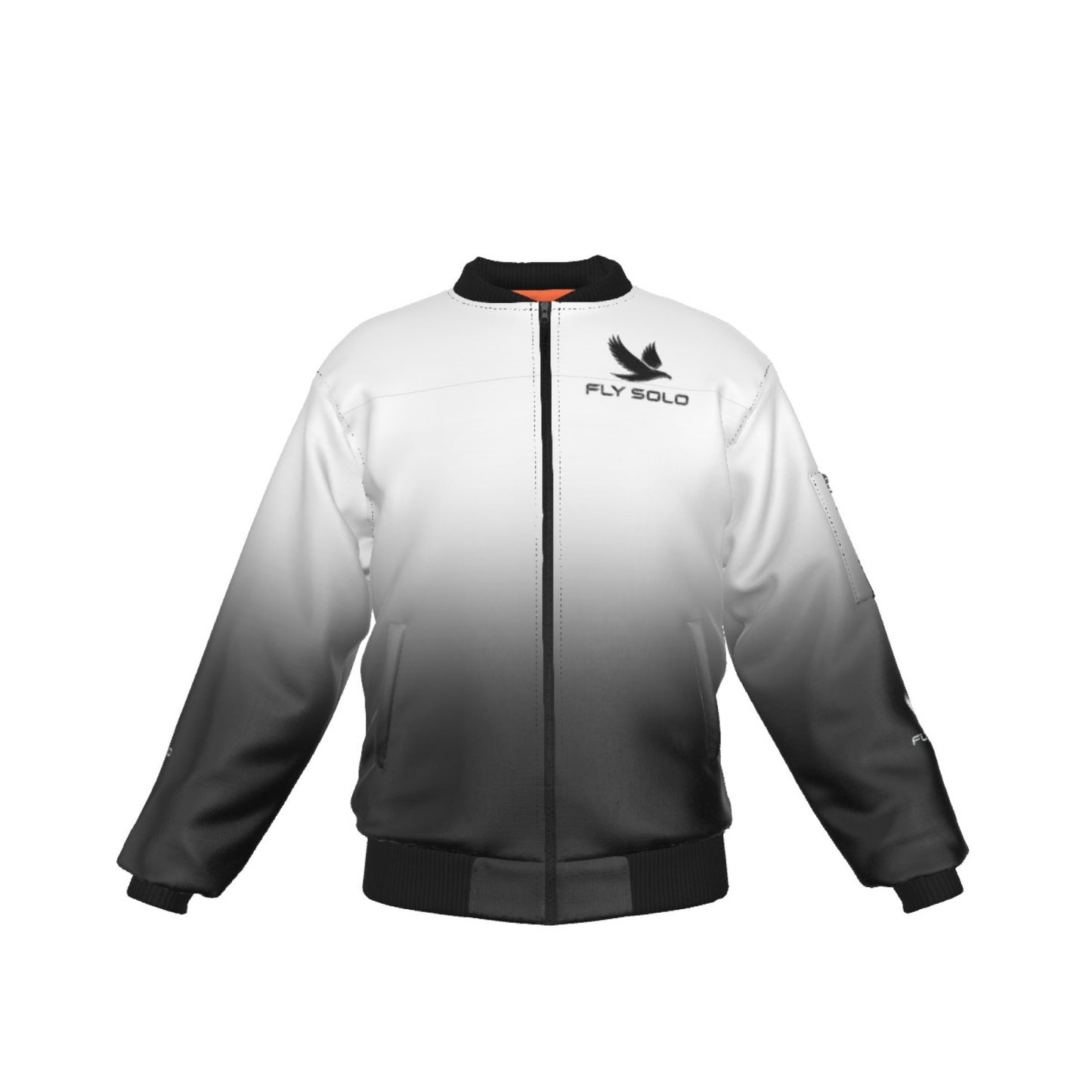 "Fly Solo" Night/Day | Men's Bomber Jacket with Sleeve Pocket