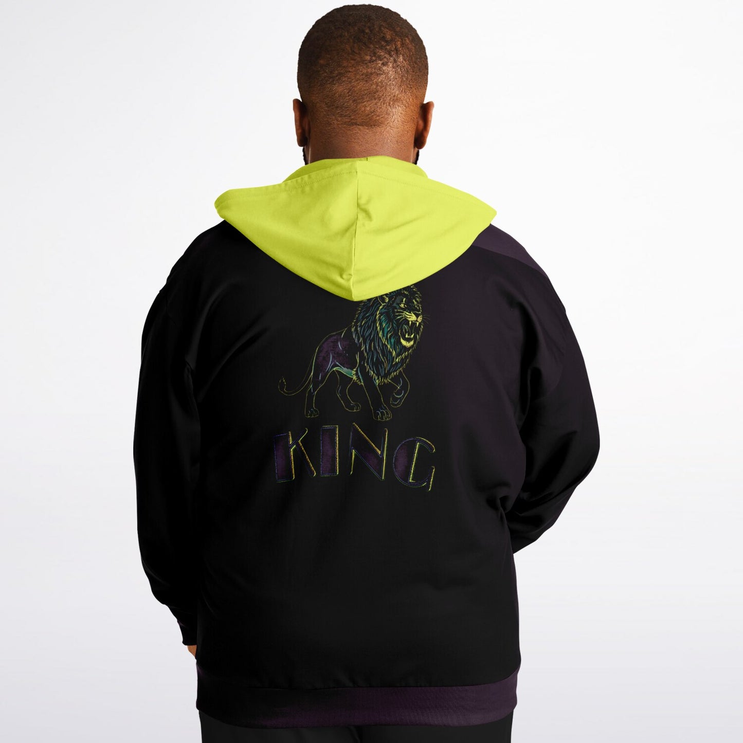 KING 01-01 Men's Designer Athletic Plus Size Zip Hoodie