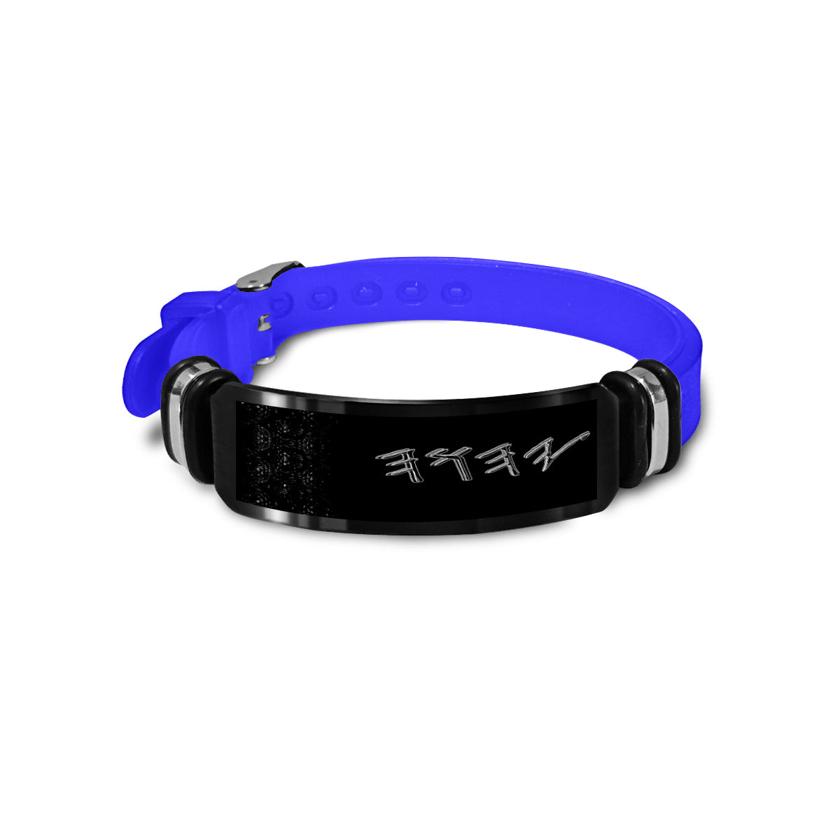 Yahuah Logo 01-01 Designer Silicone + Stainless Steel Wristband (5 colors)