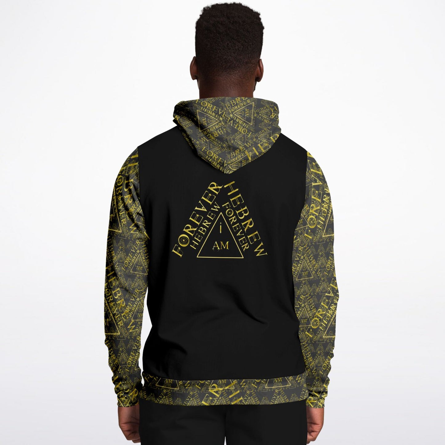 I AM HEBREW 03-01 Designer Triblend Fleece Lined Unisex Hoodie