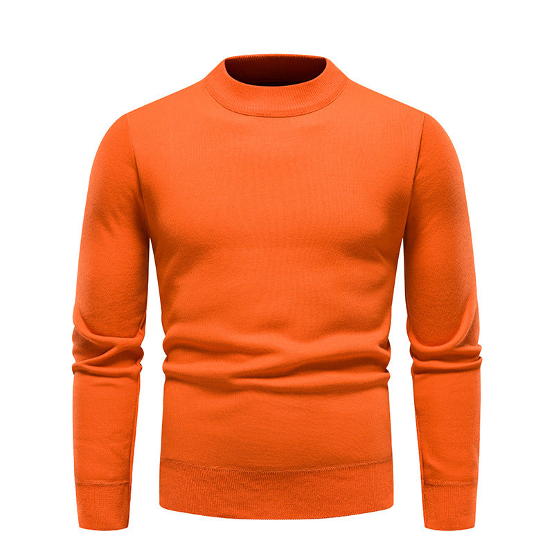 Mock Neck Solid Color Slim Fit Sweater for Men (11 colors)