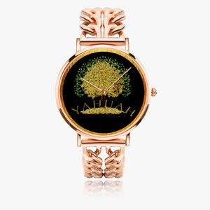 Yahuah-Tree of Life 03-01 Designer Hollow Out Stainless Steel 41mm Quartz Unisex Watch (Black, Silver, Rose Gold)