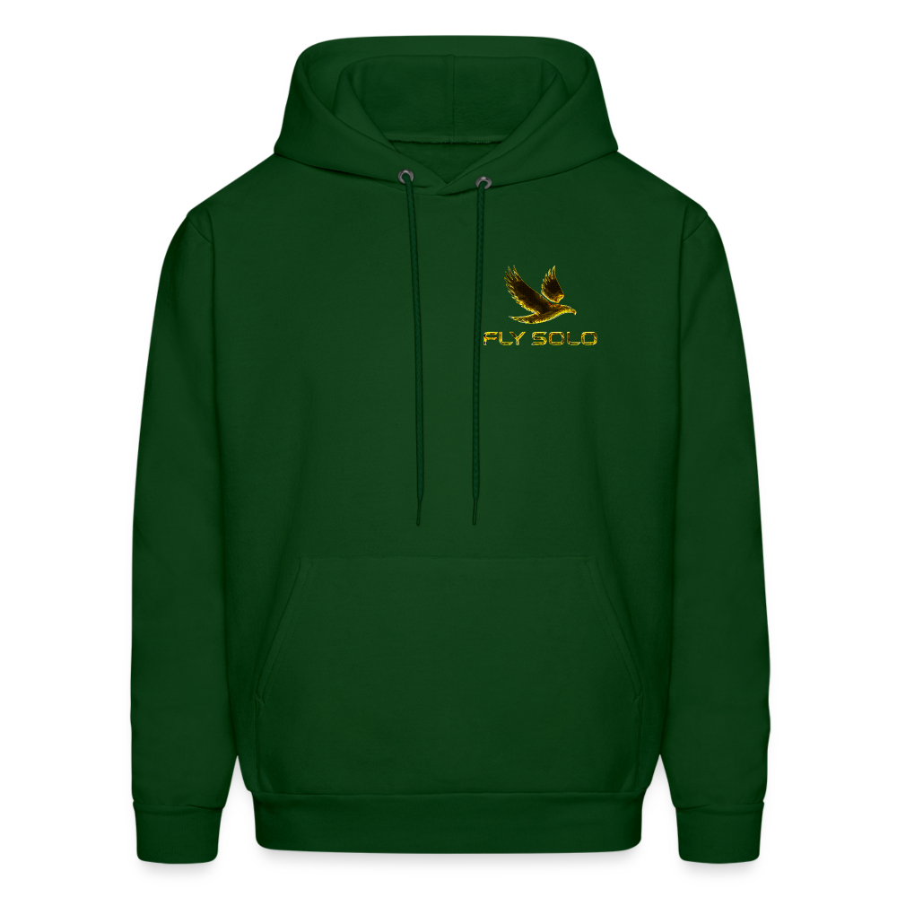 Outspoken Designs 03-01 "Fly Solo" Designer Hanes Men's Pullover Hoodie - forest green