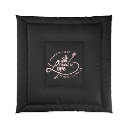 Illustrated Truth 02-01 "All You Need is Love" Polyester Comforter (4 sizes)