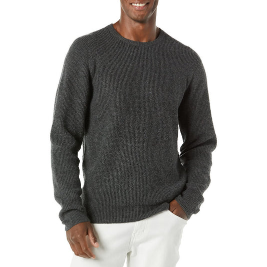 Men's Solid Color Crewneck Waffle Knit Sweashirt (9 colors)