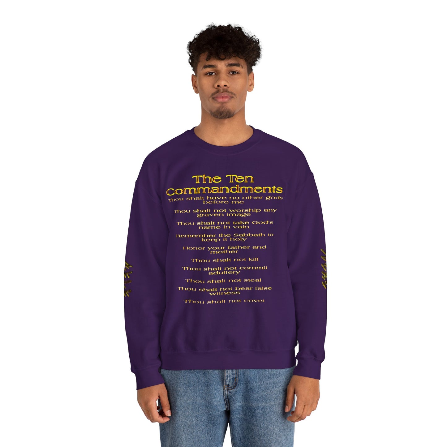 Ten Commandments 01 Designer Gildan Unisex Heavy Blend Sweatshirt (12 colors)