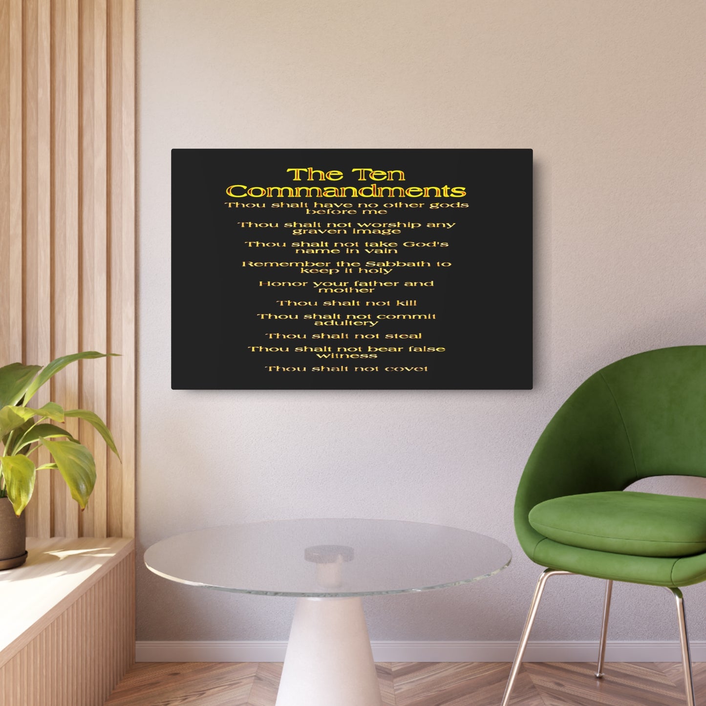 Ten Commandments 01 Horizontal Metal Print (3 sizes)