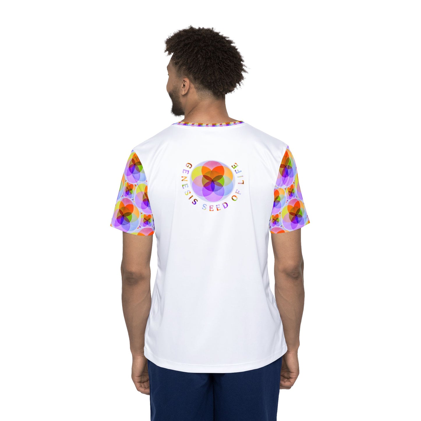 Sacred Geometry: Genesis Seed of Life 01-01 Men's Designer Jersey T-shirt