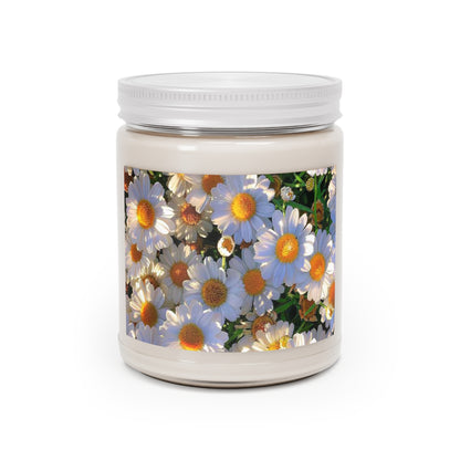 Sun-Kissed Meadow 9 oz Soy Candle — Floral Scented Jar with White Lid