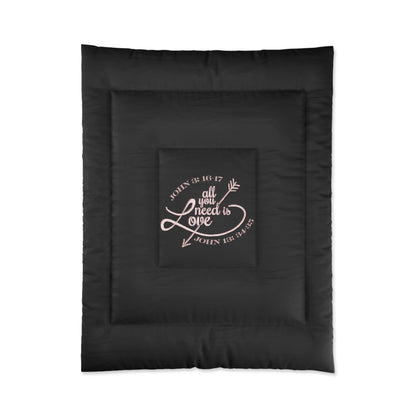 Illustrated Truth 02-01 "All You Need is Love" Polyester Comforter (4 sizes)