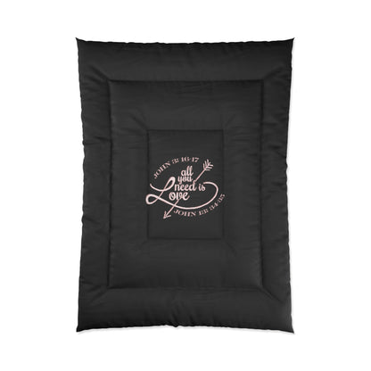 Illustrated Truth 02-01 "All You Need is Love" Polyester Comforter (4 sizes)