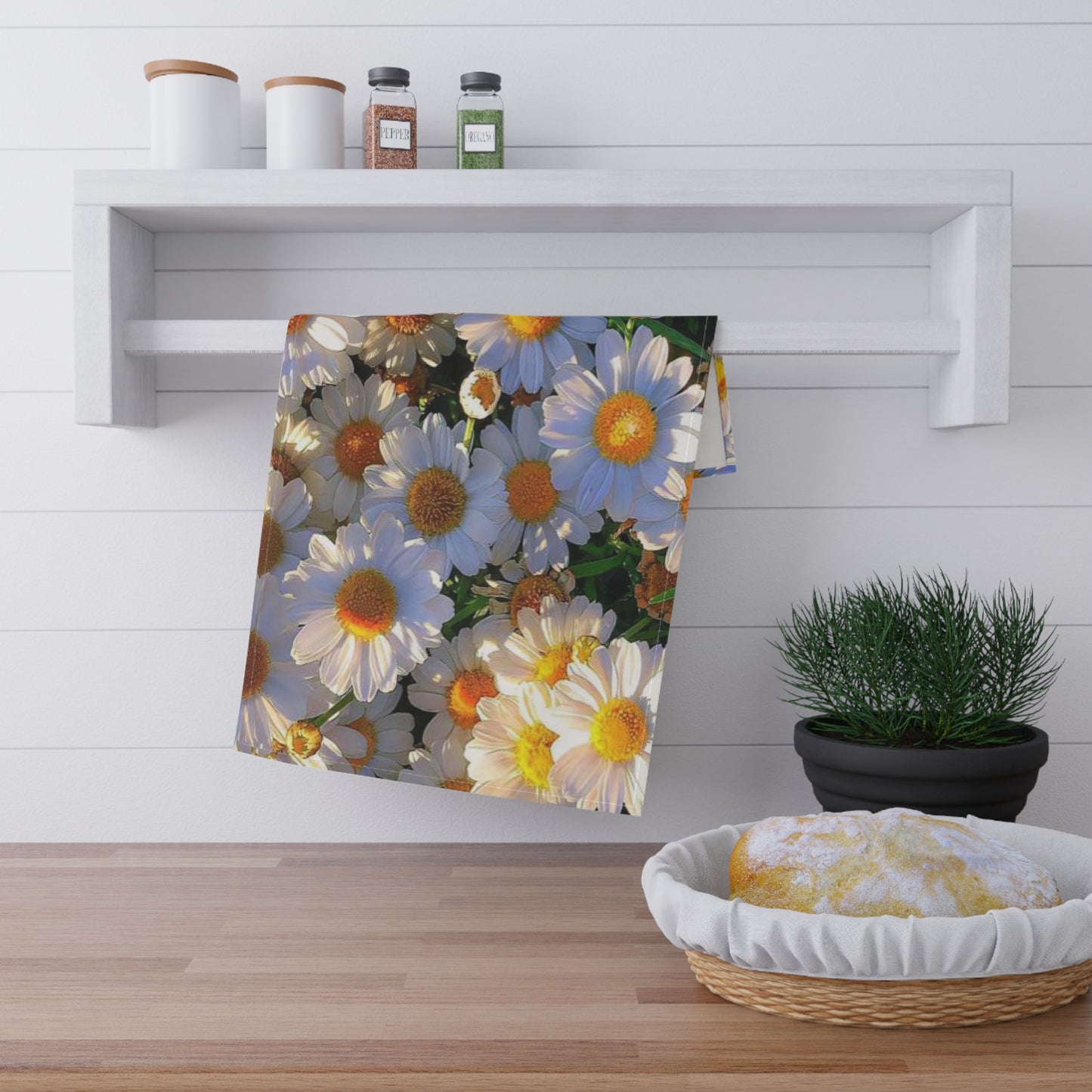 Sun-Kissed Meadow Tea Towel — Floral Kitchen Hand Towel