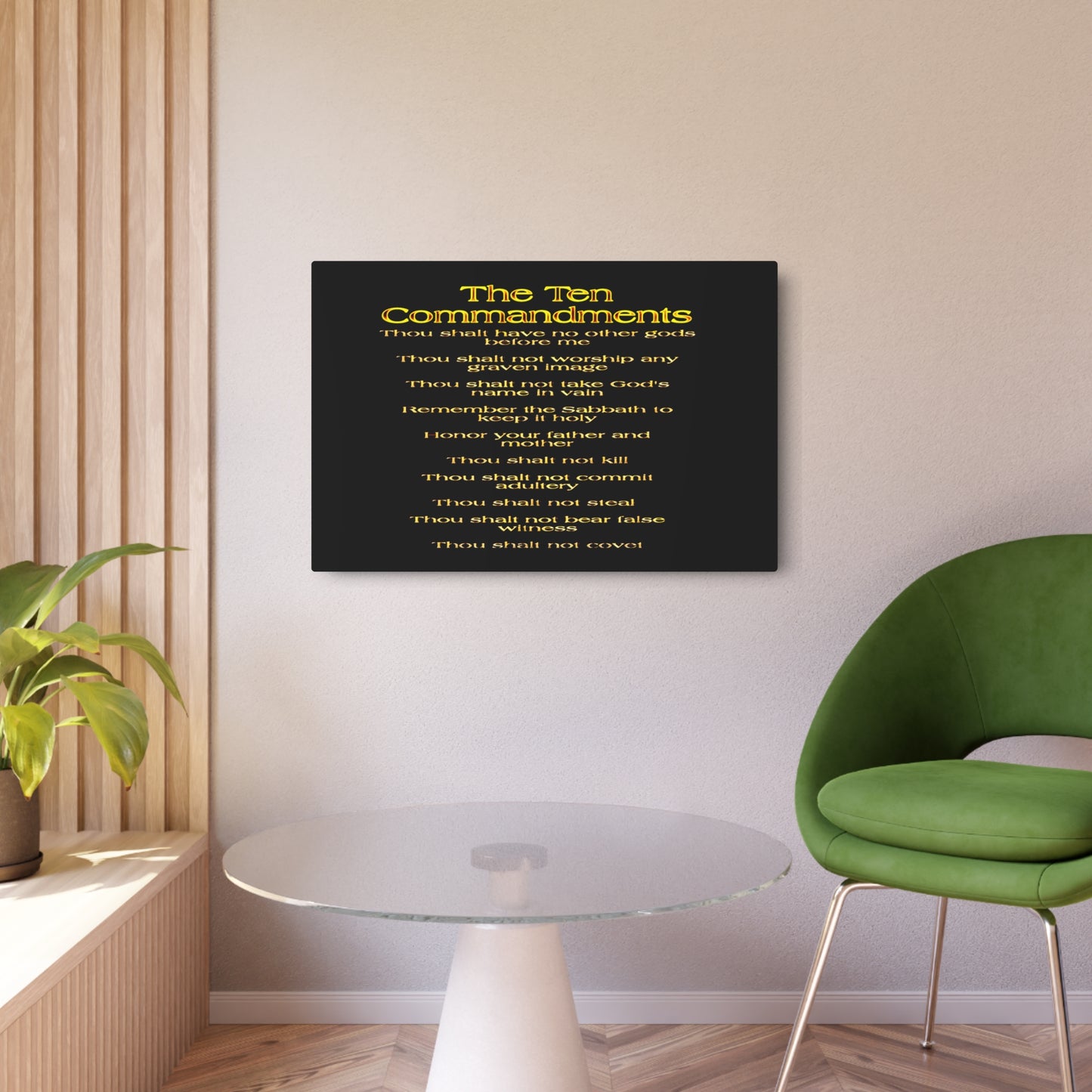 Ten Commandments 01 Horizontal Metal Print (3 sizes)