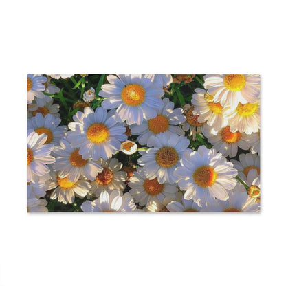 Sun-Kissed Meadow Hand Towel – Bright White & Yellow Garden Print