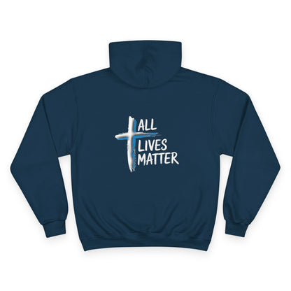 Outspoken Designs 04-02 "All Lives Matter" Designer Champion S700 Unisex Hoodie (2 colors)