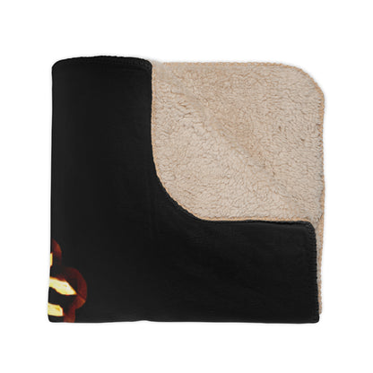Illustrated Truth 02-02 "All You Need is Love" Cozy Tan Sherpa Blanket