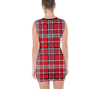 Load image into Gallery viewer, TRP Twisted Patterns 06: Digital Plaid 01-03A Designer Lace Up Front Bodycon Mini Dress