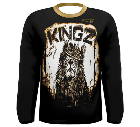 KINGZ 01-01 Men's Designer Cotton Blend Long Sleeve T-shirt