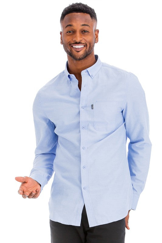 Long Sleeve Solid Color Dress Shirt (4 colors)