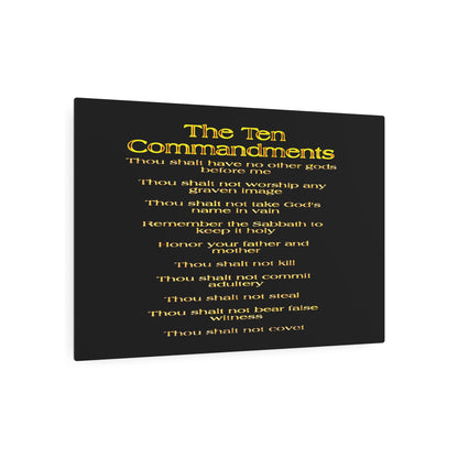 Ten Commandments 01 Horizontal Metal Print (3 sizes)