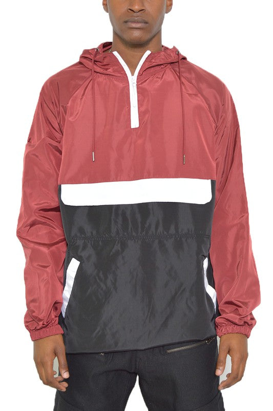 Color Block Anorak Pullover Windbreaker (5 colors)