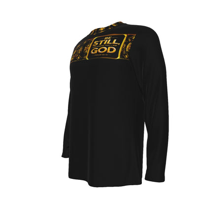 Hebrew World 01-03 Sacred Stillness Psalm 46:10 Men's Long Sleeve Cotton T-shirt