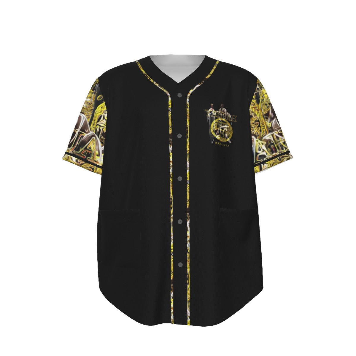 Yahuah-Name Above All Names 03-01 Royal Men's Designer Textured Baseball Jersey