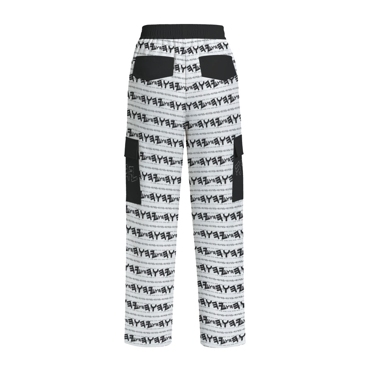 Most High God - Yahuah 01-01 White Ladies Designer Cargo Sweatpants (Style 01)