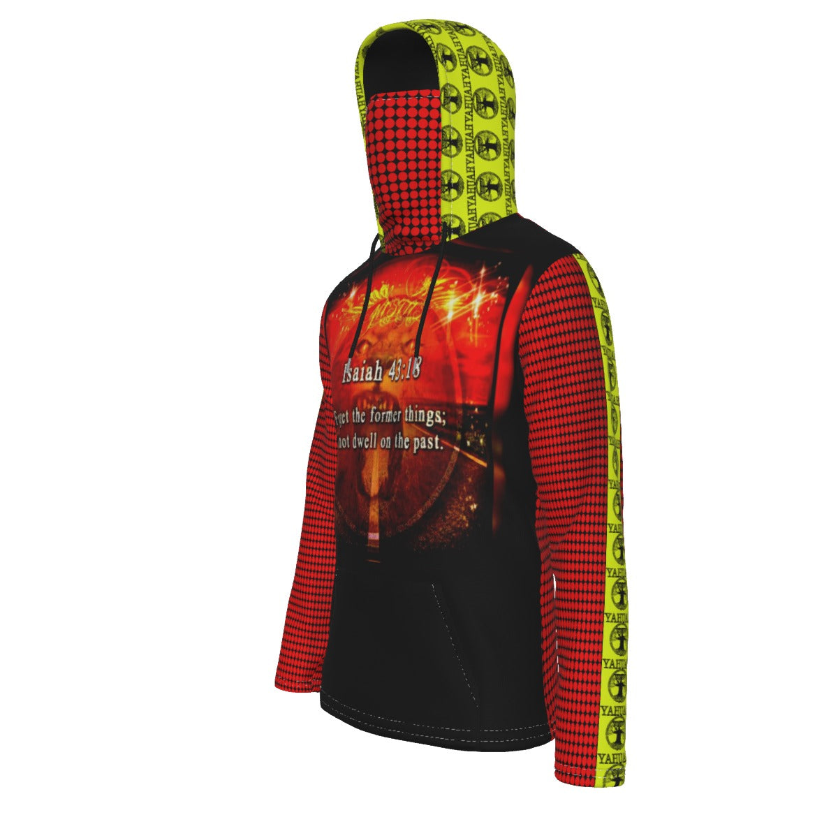 Forget The Past Men's Designer Pullover Hoodie with Face Mask