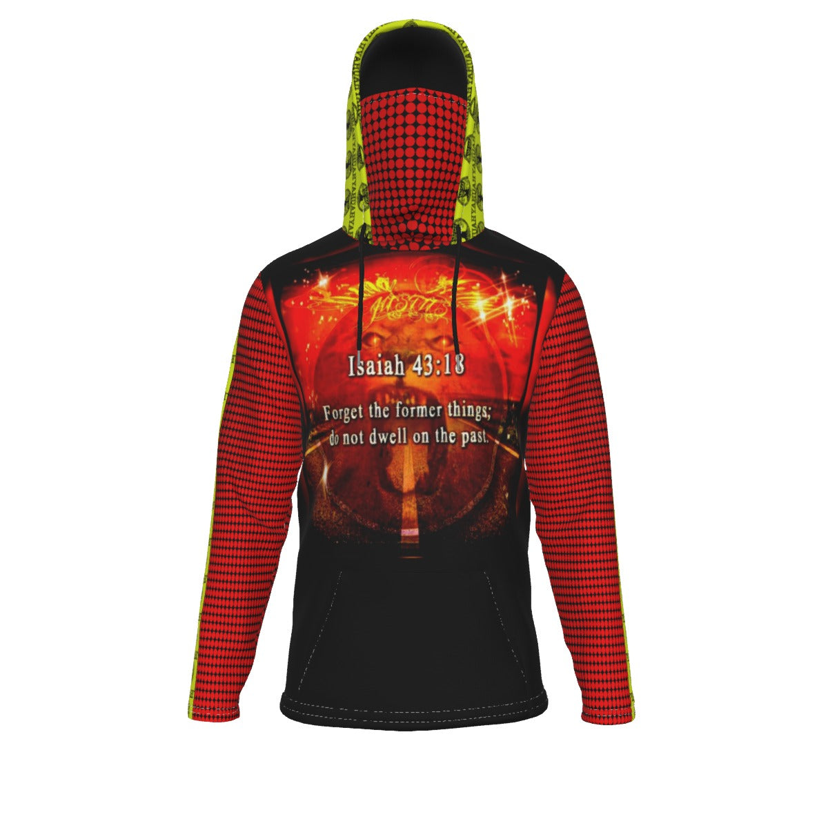 Forget The Past Men's Designer Pullover Hoodie with Face Mask