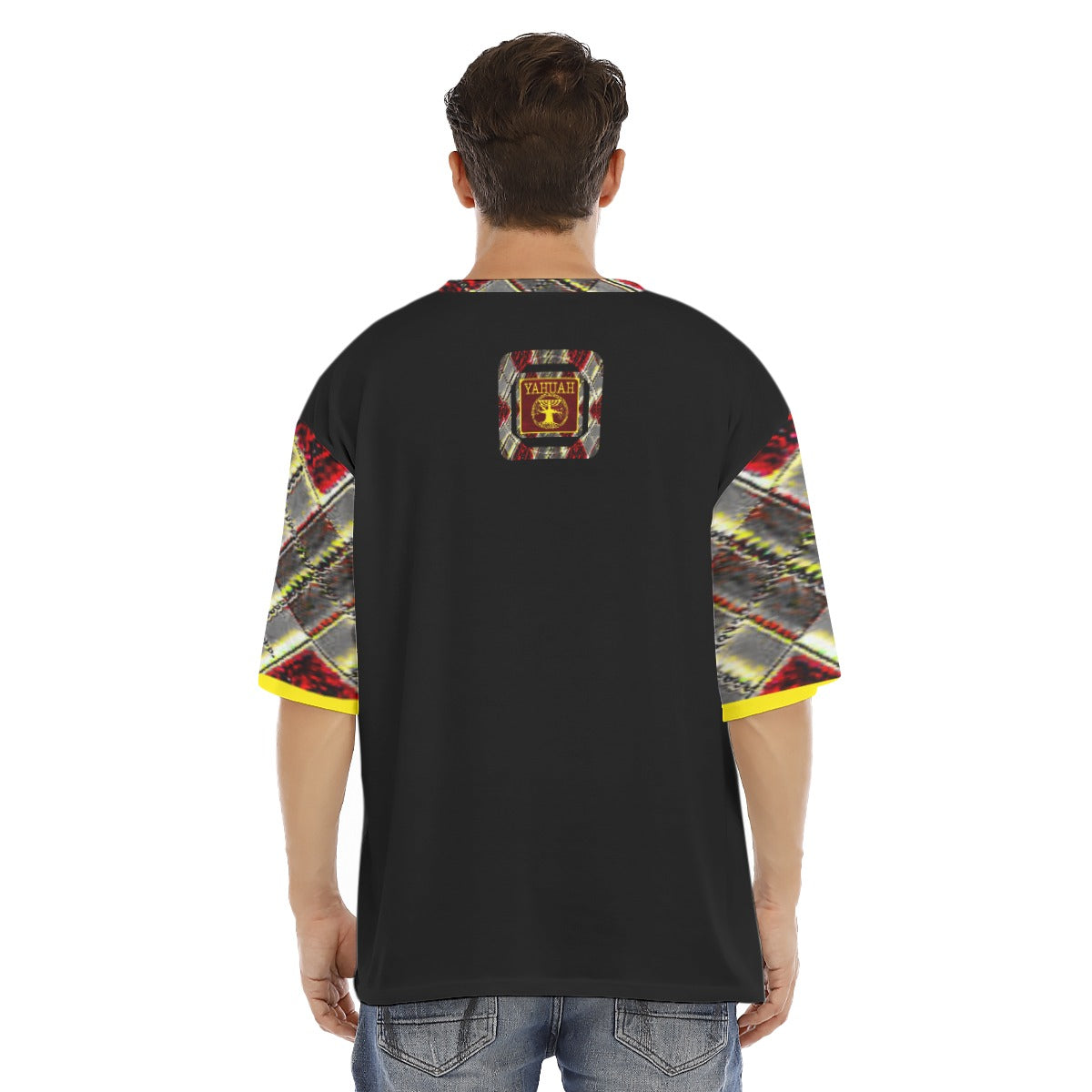 Yahuah Logo 02-02 Men's Designer Drop Shoulder T-shirt