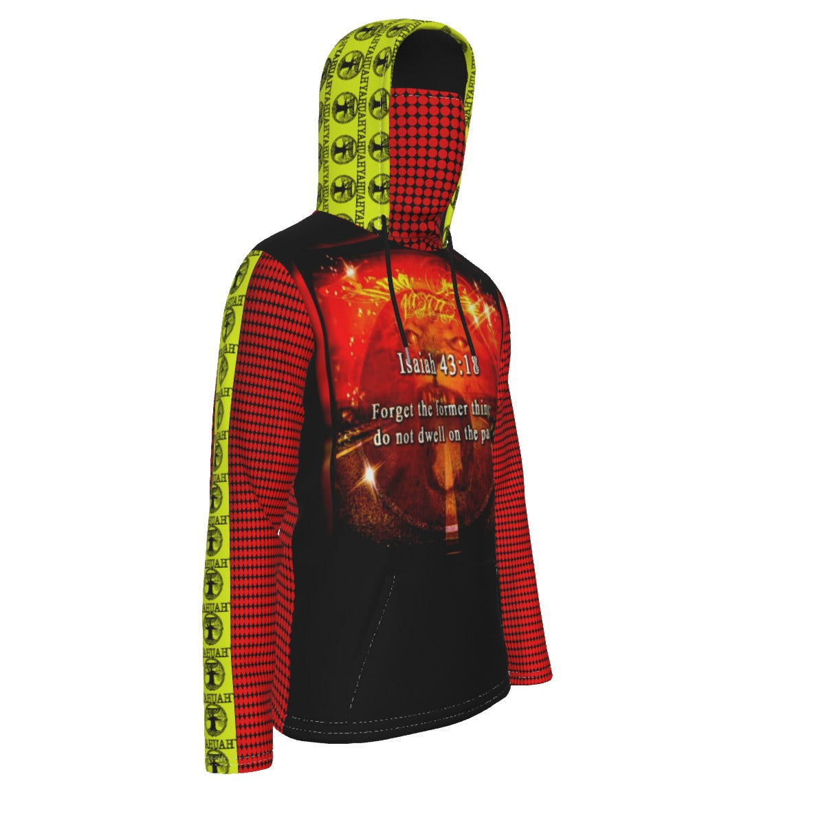 Forget The Past Men's Designer Pullover Hoodie with Face Mask