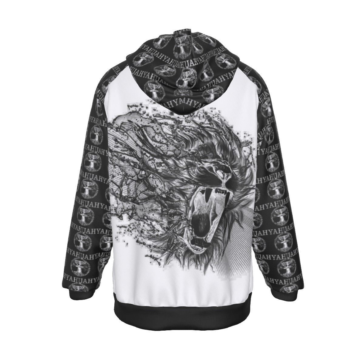 Yahuah-Tree of Life 02-06 Yin Yang Men's Designer Raglan Pullover Hoodie