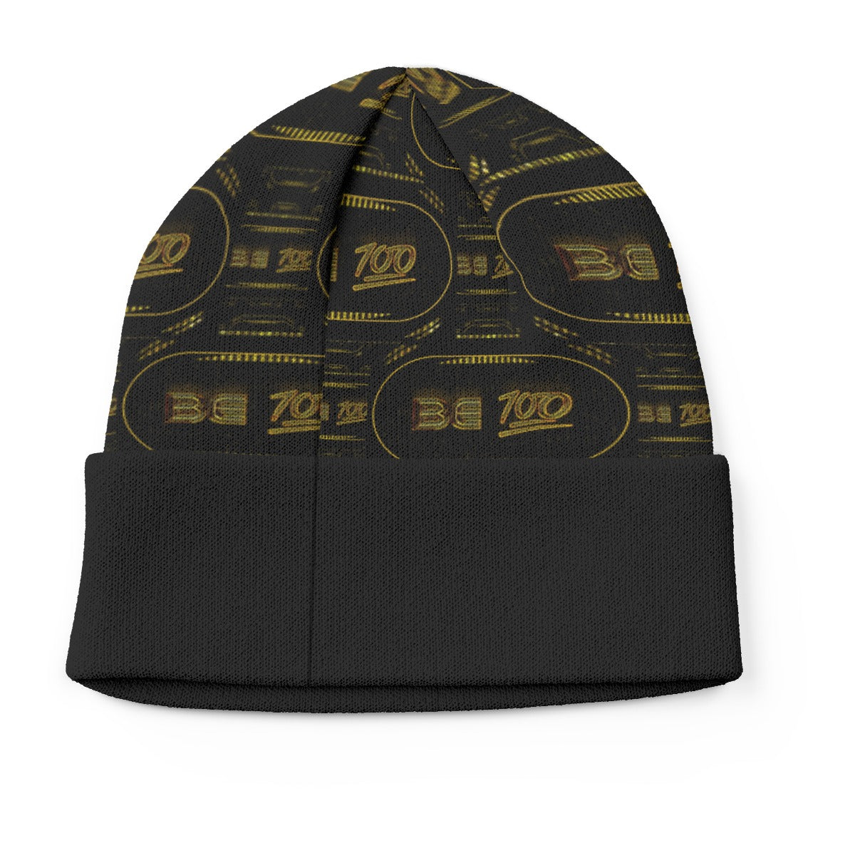Outspoken Designs 02-01 "Be 100" Designer Cuffed Beanie