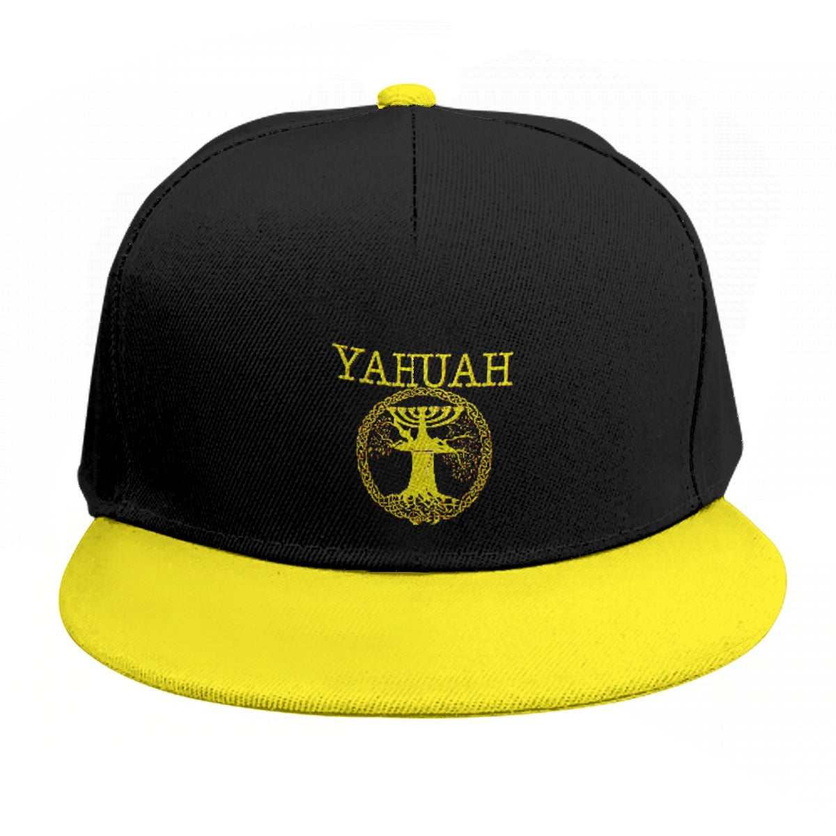 Yahuah-Tree of Life 02-01 Designer Flat Brim Baseball Cap