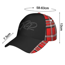 Load image into Gallery viewer, TRP Twisted Patterns 06: Digital Plaid 01-03A Designer Curved Brim Baseball Cap