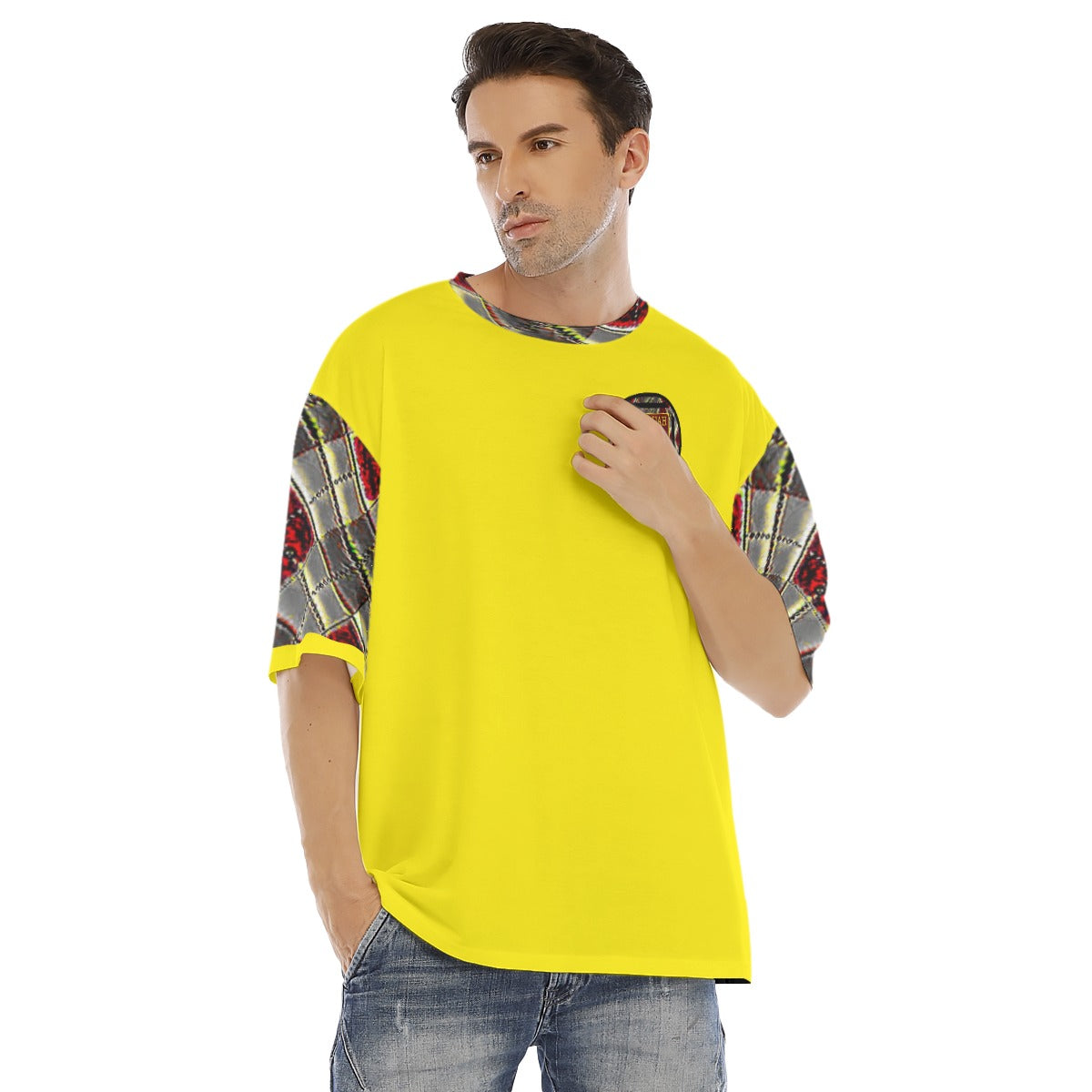 Yahuah Logo 02-02 Men's Designer Drop Shoulder T-shirt