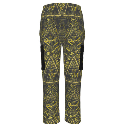 I AM HEBREW 03-01 Men's Designer Cargo Sweatpants
