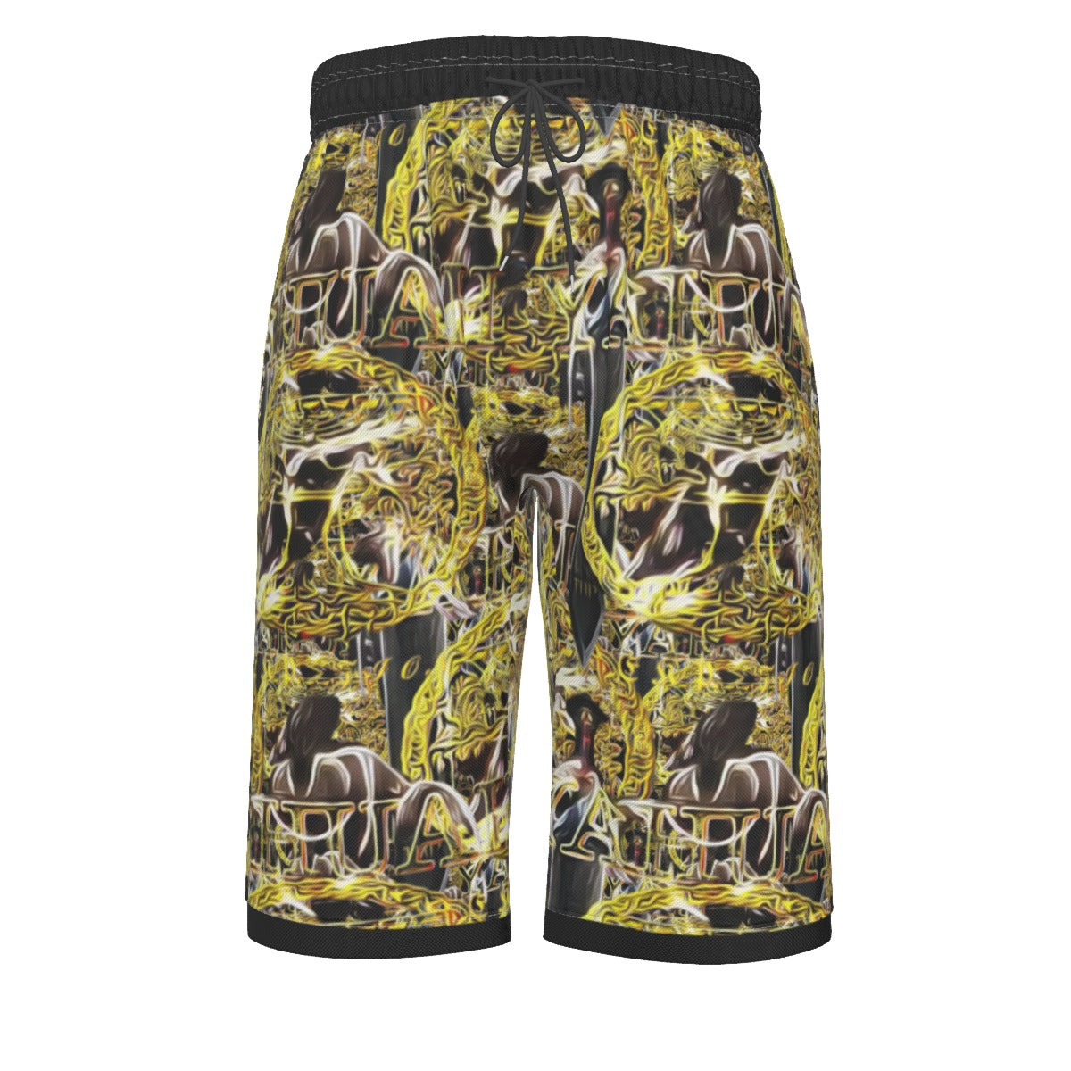 Yahuah-Name Above All Names 03-01 Royal Men's Designer Over-the-Knee Board Shorts